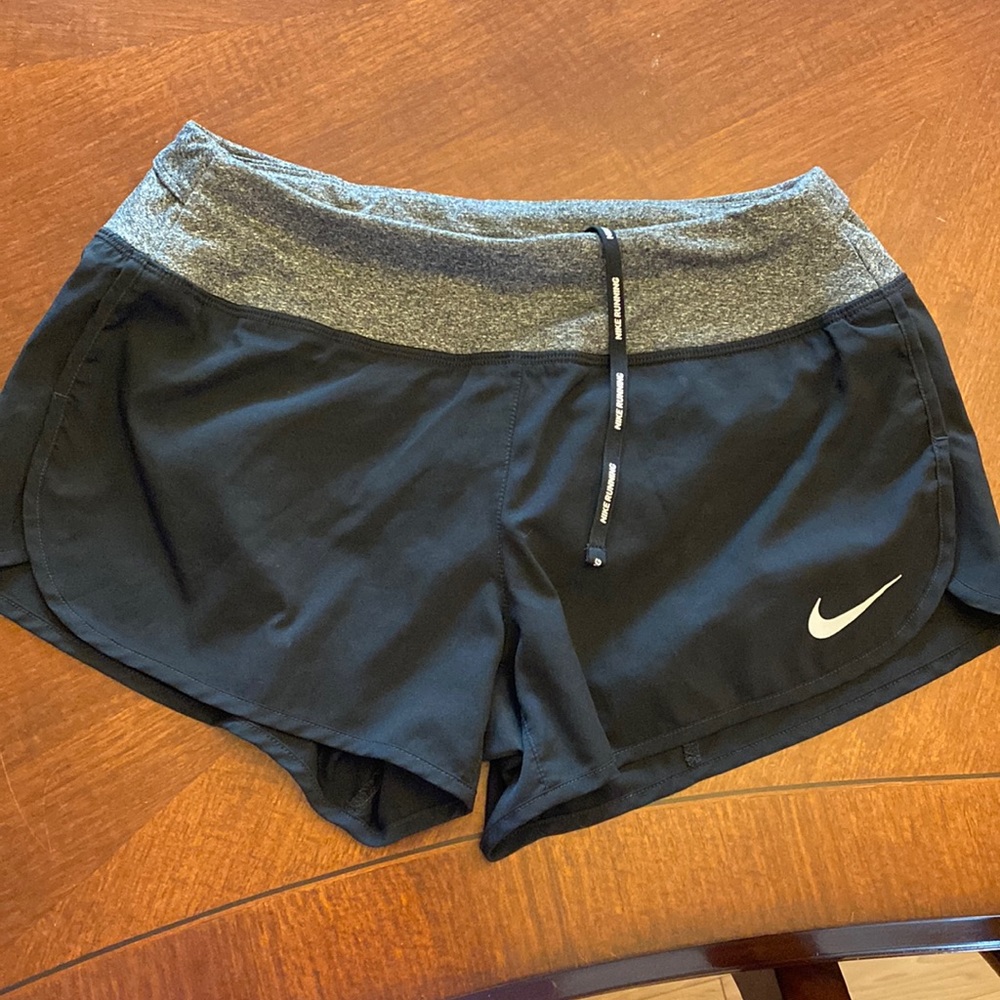 Nike Women’s Black Running Shorts with Gray Waistband